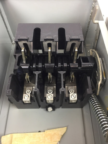 CROUSE-HINDS HU361AJ SAFETY SWITCH 30 AMPS 600 VAC 3 POLE NO NEUTRAL NO FUSES10