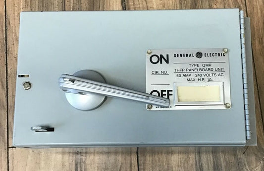 GENERAL ELECTRIC TYPE QMR PANELBOARD UNIT 60A 240V THFP222 MOD.1 250VDC0