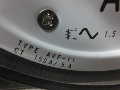 TOYO KEIKI / YASKAWA TYPE AVF-11, NO. CDJ12163 PANEL METER 0-150 - 150A / 5A3