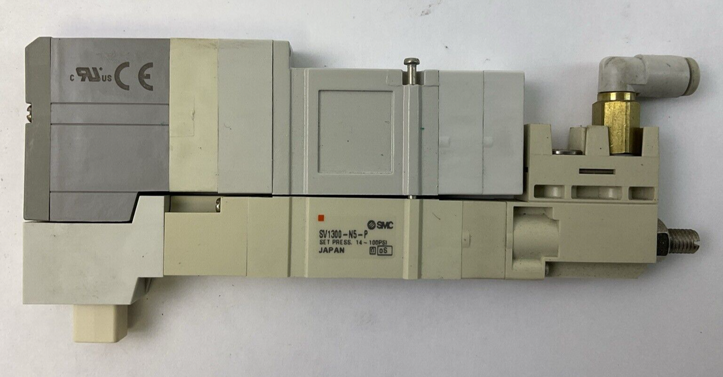 SMC SV1400-5FUD SOLENOID VALVE 24VDC SV1300-N5-A1 INTERFACE REGULATOR 14-100PSI1