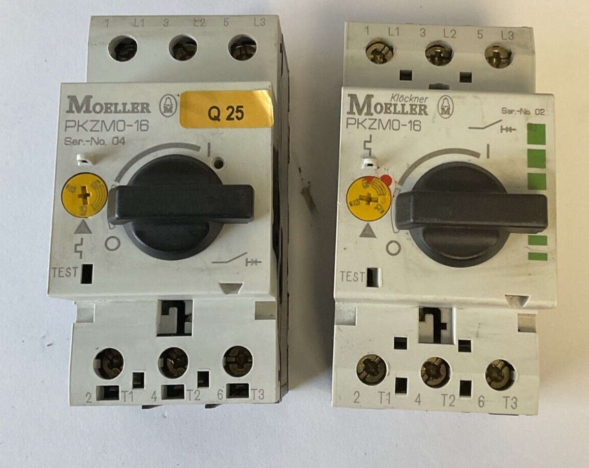 MOELLER PKZM0-16 MOTOR CIRCUIT BREAKER SER2&4 16A ***LOTOF2***0