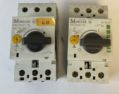 MOELLER PKZM0-16 MOTOR CIRCUIT BREAKER SER2&4 16A ***LOTOF2***0