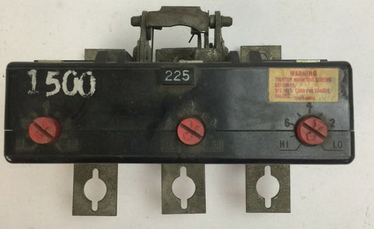 WESTINGHOUSE HKA31500TM TRIP UNIT 225AMP 3POLE INST TRIP 750-1500A 2602D84G210