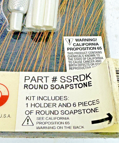 UNIWELD - SSRDK - ROUND SOAPSTONE KIT - 1 HOLDER AND 6 PIECES OF ROUND SOAPSTONE2