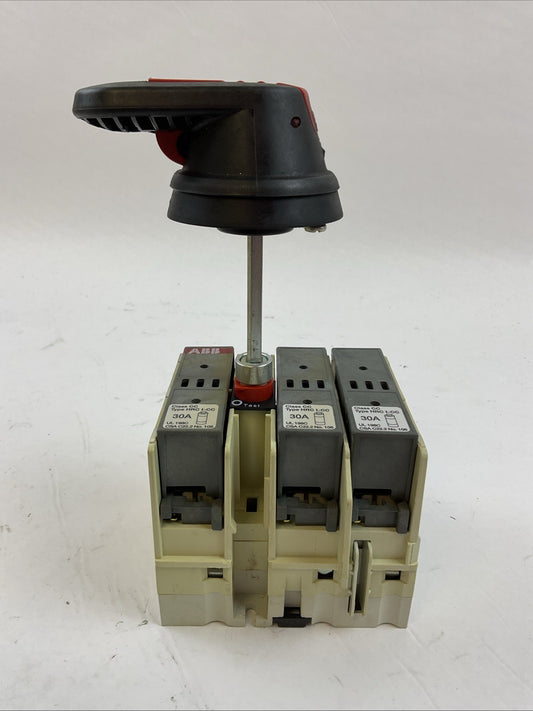 ABB OS 30FACC12 DISCONNECT SWITCH 600VAC 30A 3PH 20HP0