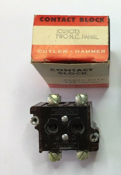 CUTLER HAMMER 10250T3 CONTACT BLOCK 600V  ***LOTOF2***1