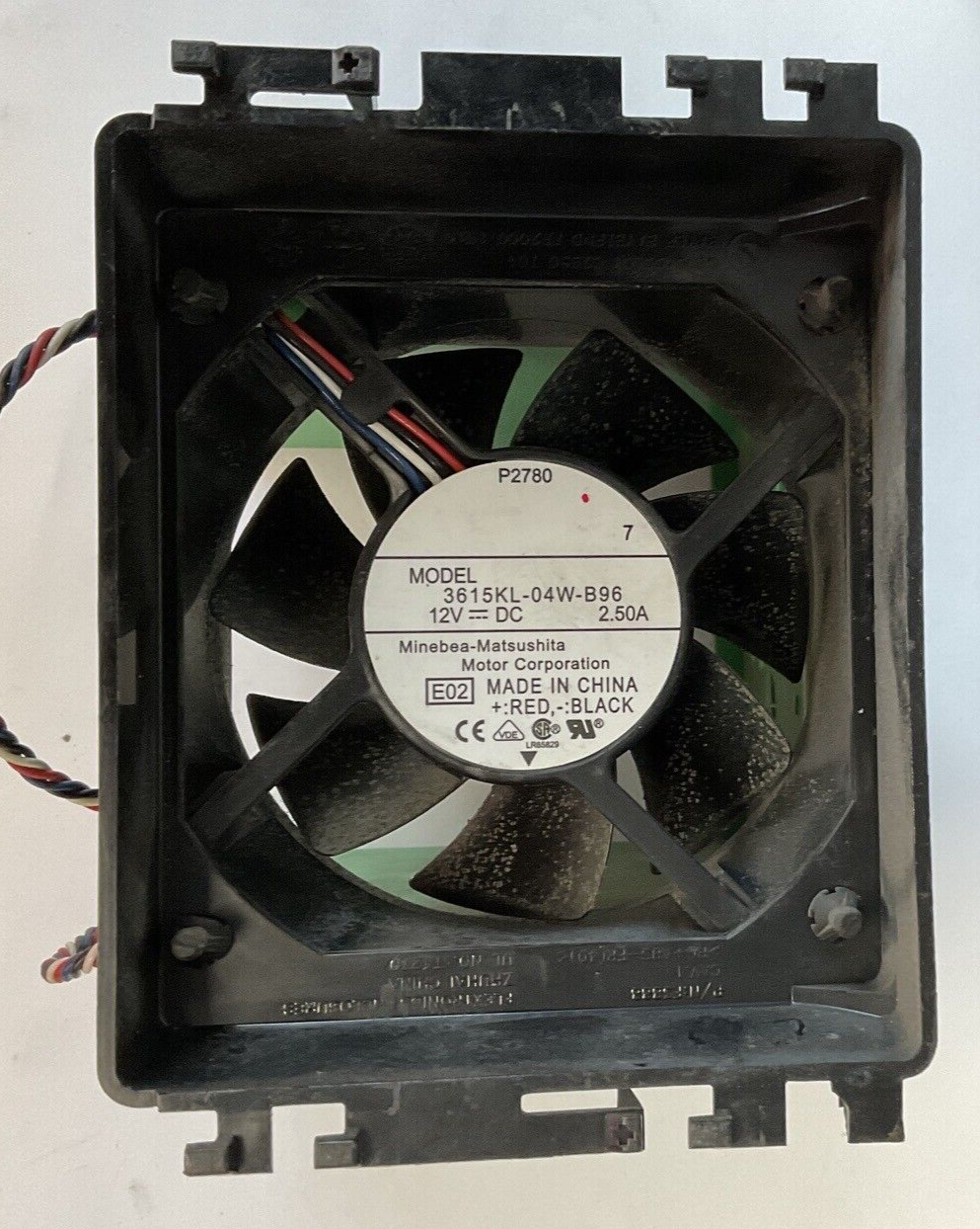 MINEBEA MATSUSHITA 3615KL-04W-B96 FAN W/SHROUD REV.A00 12VDC 2.50A7