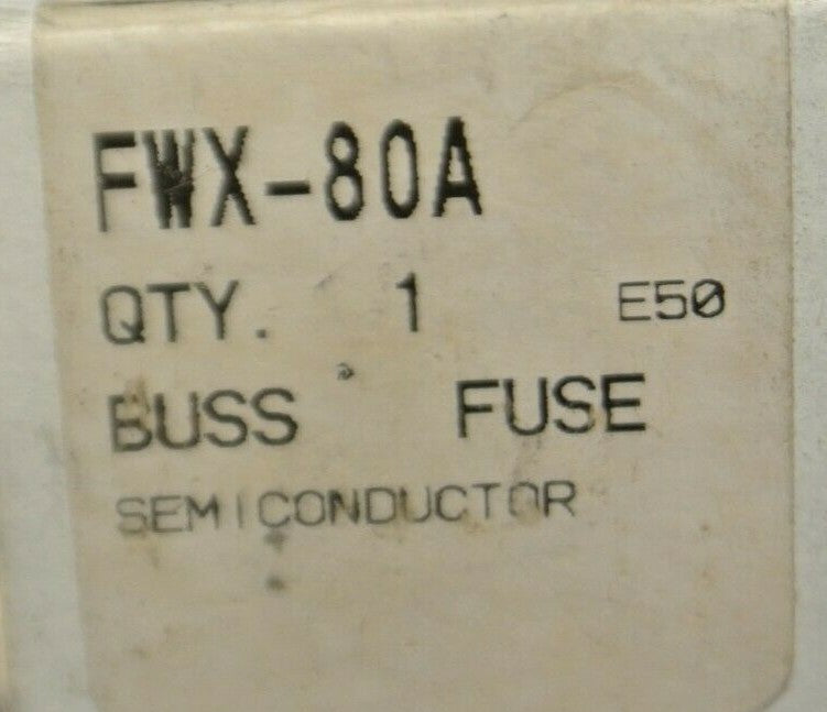COOPER-BUSSMANN FWX-80A SEMICONDUCTOR  FUSE / 250V / 80A / NEW SURPLUS3