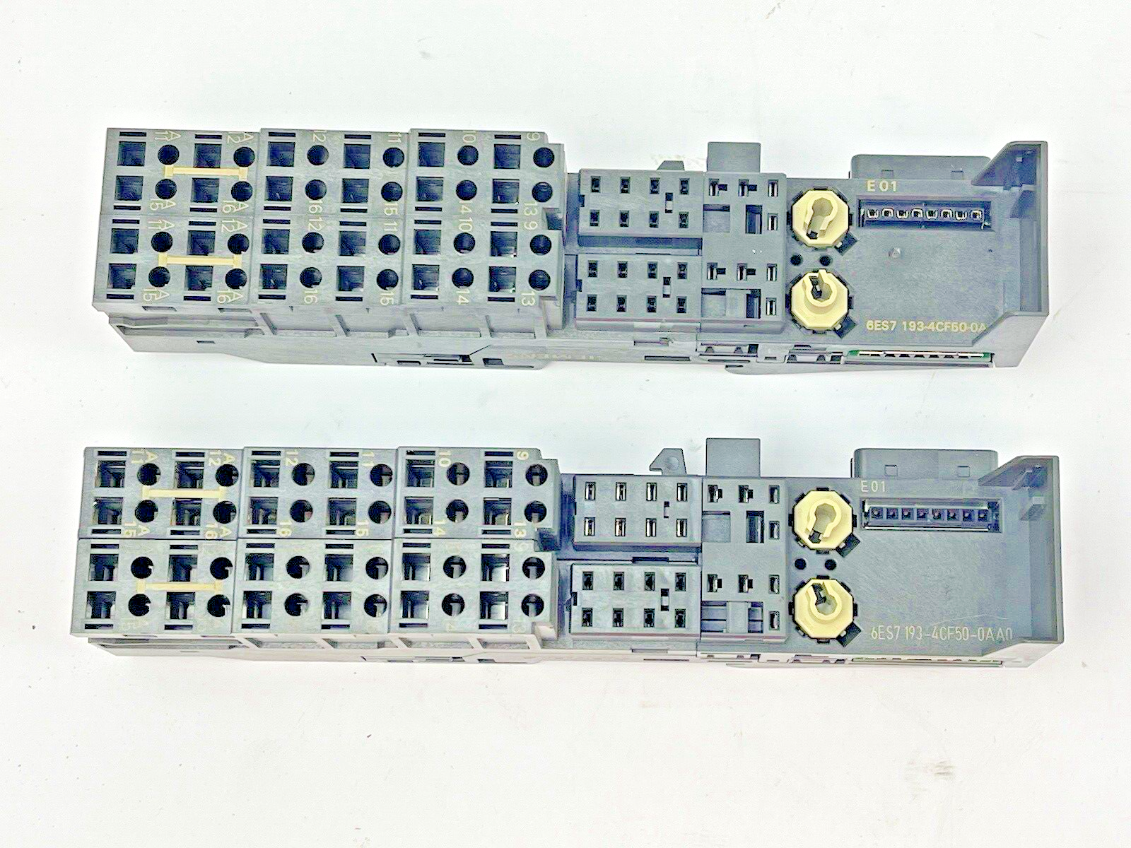 SIEMENS *LOT OF 2* 6ES7 193-4CF50-0AA0 SIMATIC S7 TM-E30C46-A1 TERMINAL MODULES3