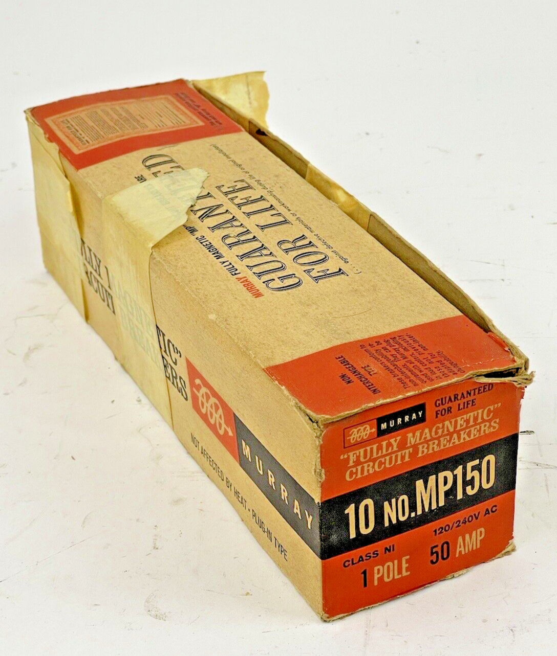 MURRAY *BOX OF 10* - MP150 - 50A, 1 POLE CIRCUIT BREAKERS, 120/240 VAC1