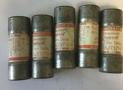 GOULD SHAWMUT AJT17 1/2 AMP TRAP 17 1/2A 600V  TIME DELAY CLASS J****LOTOF5****0