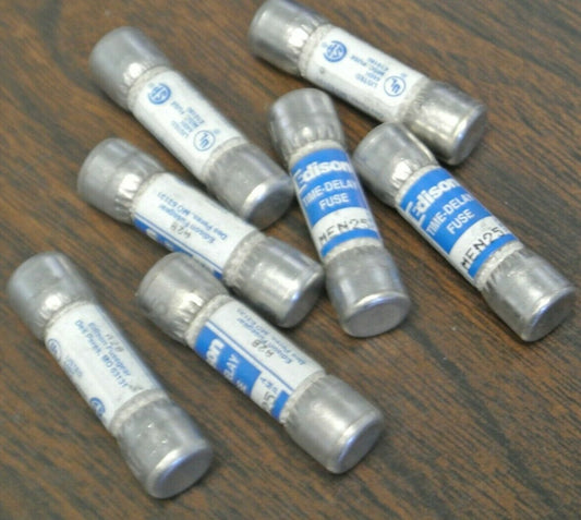 LOT of 7 / ECONOMY MEN25 TIME-DELAY FUSE / 25A / 250V / NEW SURPLUS / MEN 250
