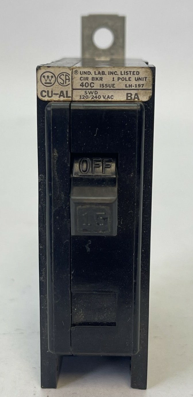 CUTLER HAMMER / WESTINGHOUSE BA115 CIRCUIT BREAKER 15A 1P 120/240VAC (LOT OF 6)1