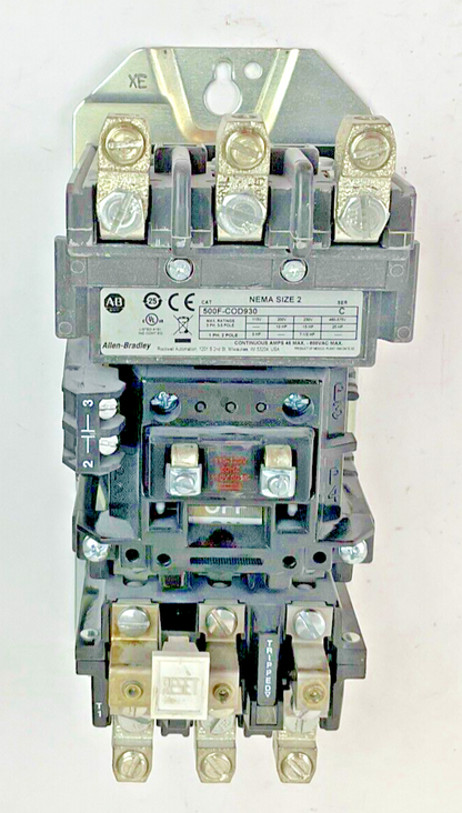 ALLEN-BRADLEY  500F-COD930 STARTER SER. C SIZE 2 W/ 595-A SER.C- HEATERS VARY0