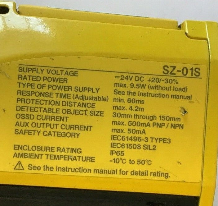 KEYENCE SZ-01S SAFETY LASER SCANNER 24VDC 9.5W 5