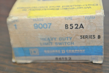SQUARE D 9007 B52A, Ser. B HEAVY DUTY LIMIT SWITCH / NEW SURPLUS8