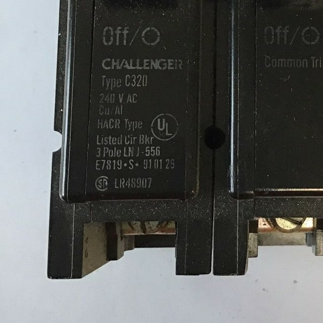 CHALLENGER C320 CIRCUIT BREAKER 20AMP 240VAC 3POLE 1