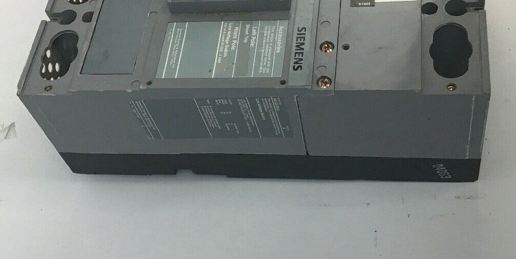 SIEMENS HJXD63S400A 400A MOLDED CASE  SWITCH W/SHUNT S11JLD6 & A01JLDLY SENTRON 5