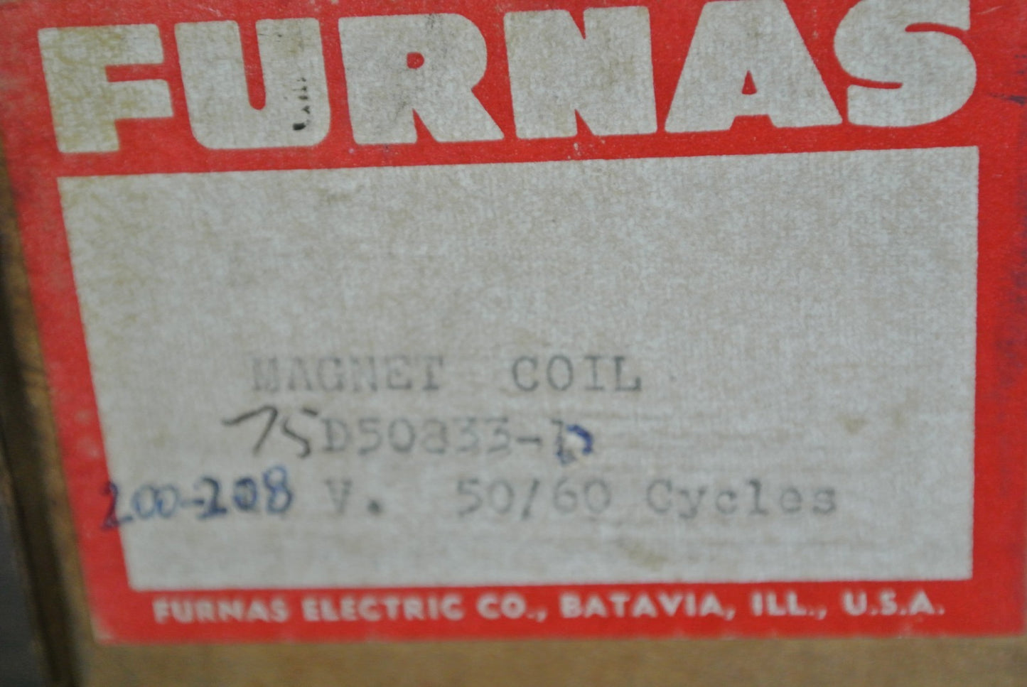 FURNAS D50833-D / 75D50833D- MAGNET COIL - 200-208V- NEW SURPLUS7