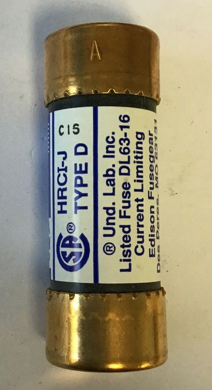 EDISON JDL1 TIME DELAY CLASS J 600VAC TYPE D 200KA ***LOTOF8***8