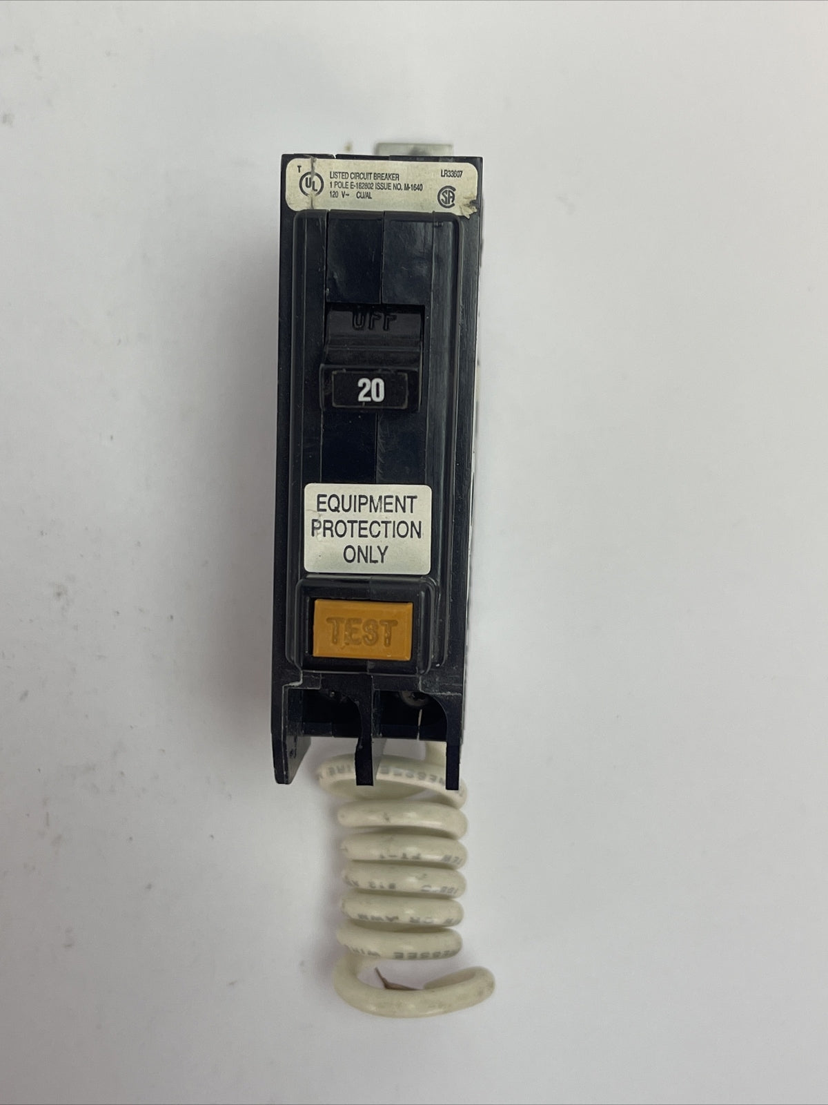 CUTLER HAMMER QBHGFEP1020 QUICKLAG GROUND FAULT CIRCUIT BREAKER 20A 1P 120VAC0