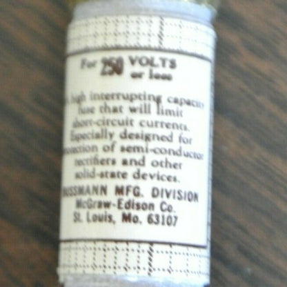 BOX of 10 / BUSSMANN / TRON KAB-10 RECTIFIER FUSES 10A / 250V NEW SURPLUS 2