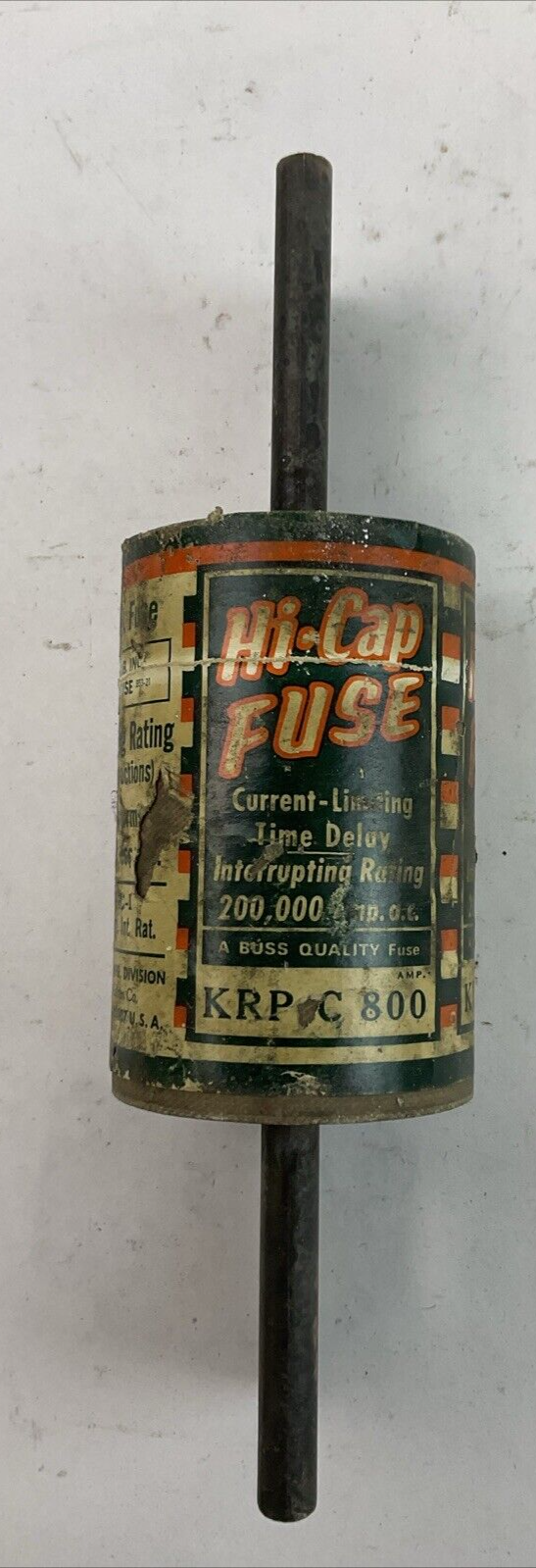 BUSSMANN HI-CAP KRP-C 800 CURRENT LIMITING TIME DELAY FUSE 600VAC 800AMP3