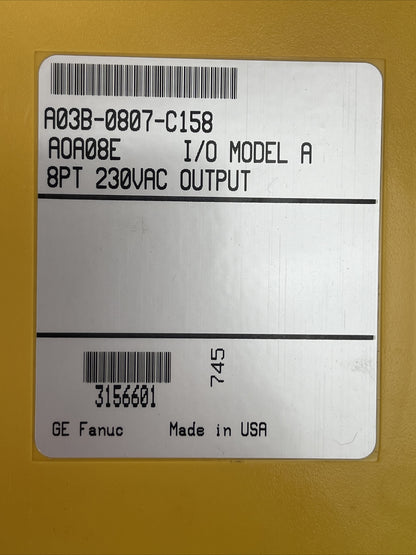 FANUC A03B-0807-C158 AOA08E I/O MODEL A 8PT 230VAC OUTPUT1