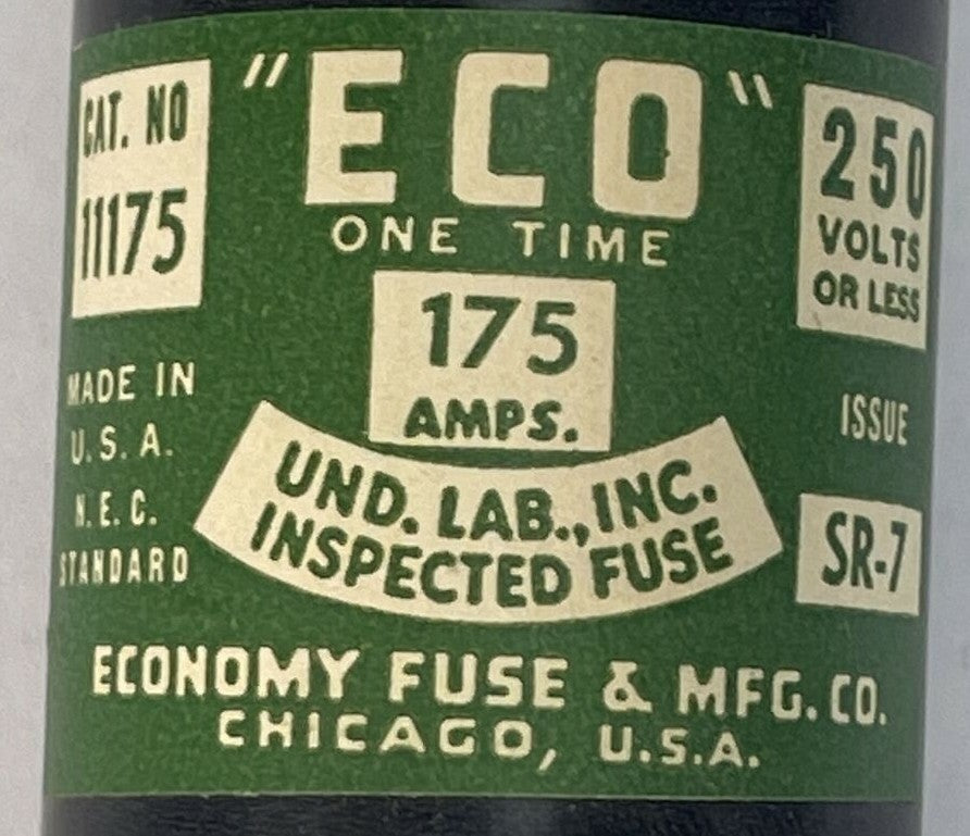 ECONOMY ECO 175 ONE-TIME FUSE 175AMPS 250VAC1