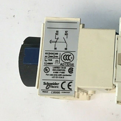 TELEMECANIQUE CAD50 CONTACTOR 10A 690V 6KV W/ LADT2 TIME DELAY 0.1-30S5