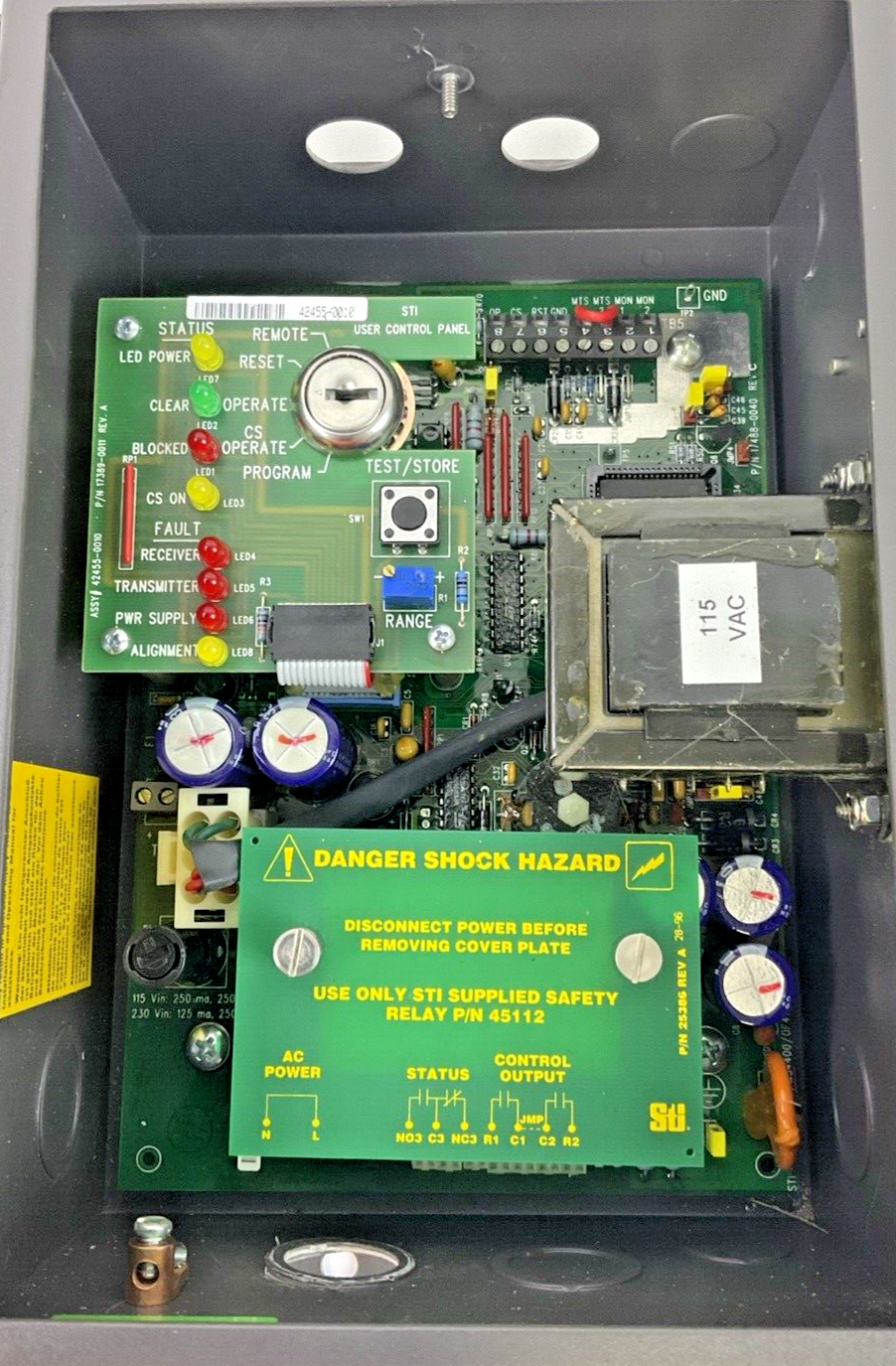 STI 43268-0040 LIGHT CURTAIN CONTROLLER MS4304B-2 115VAC 50/60HZ .250A10