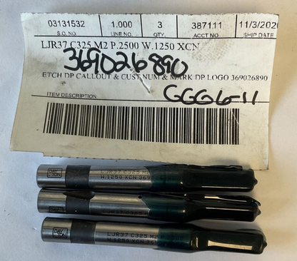 DAYTON LJR37 C325 M2 P.2500 W.1250 XCN BALL PUNCH **LOT OF 3**0