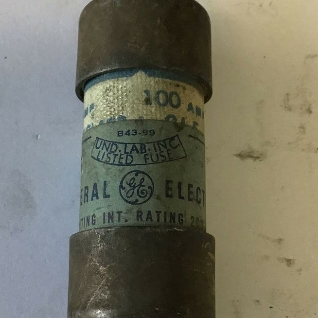 GENERAL ELECTRIC GF8B100 CURRENT LIMITNG FUSE 600VAC 100A  CLASS J***LOTOF4***1