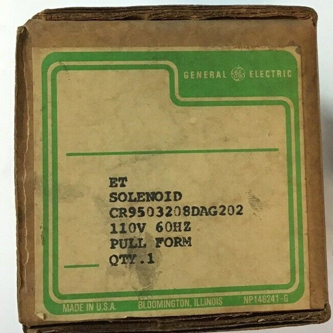 GENERAL ELECTRIC CR9503-208DAG202 ET SOLENOID 110V 60HZ 1