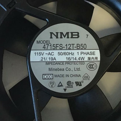NMB TECHNOLOGIES 4715FS-12T-B50 AXIAL FAN - 115VAC, 0.21/0.19A ***LOTOF2***2