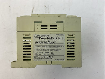 MITSUBISHI FXos-24MR-UA1/UL PROGRAMMABLE CONTROLLER 100-240VAC 50/60HZ 2.5A 25VA1