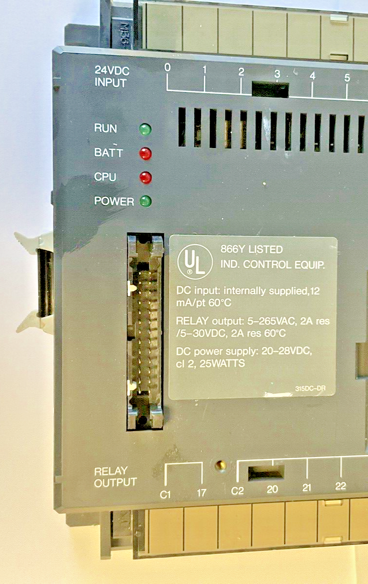 SIEMENS TI315DC CENTRAL PROCESSING UNIT 265VAC 30VDC 25WATTS2