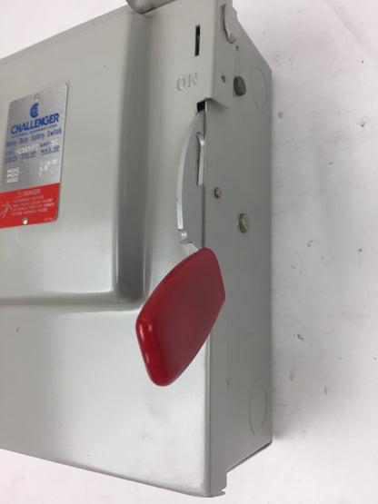 CHALLENGER HD321NFC HEAVY DUTY SAFETY SWITCH 30 AMP 240 VOLTS AC TYPE 1 INDOOR2