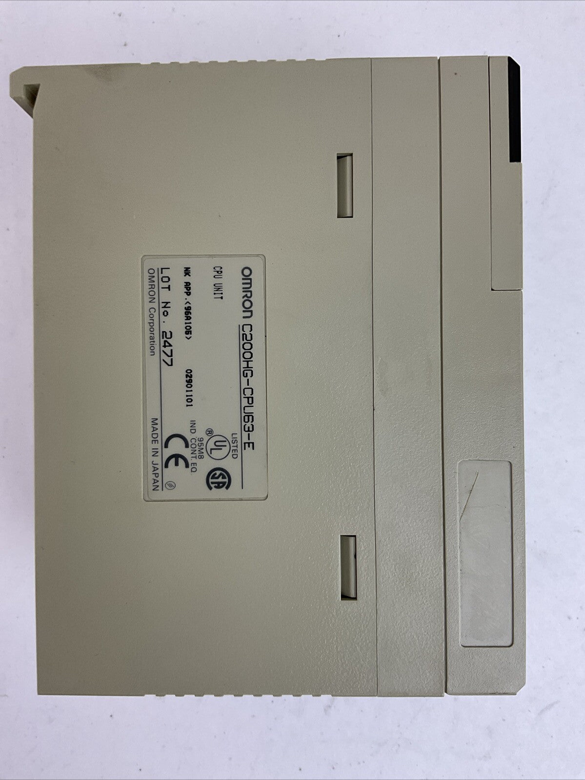 OMRON C200HG-CPU63-E CPU UNIT SYSMAC C200HG PROGRAMMABLE CONTROLLER CPU631
