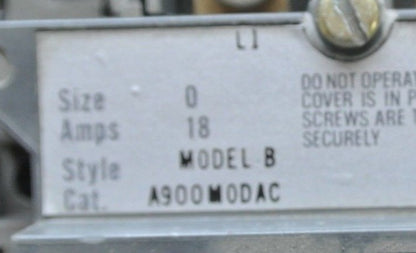 WESTINGHOUSE A900M0DAC / 505C806G01 - MODEL B - SIZE 0 STARTER 110/120V COIL 2