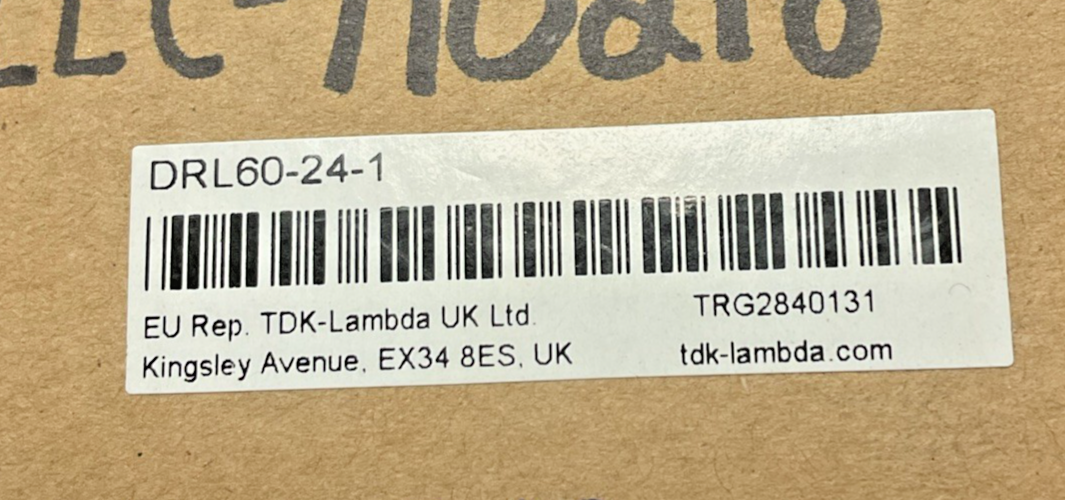 TDK-LAMBDA DRL60-24-1 POWER SUPPLY MODULE 240VAC 28VDC 50/60HZ 60W1