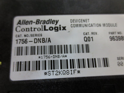 ALLEN-BRADLEY 1756-DNB/A Ser. A CONTROLLOGIX DEVICENET COMMUNICATION MODULE1