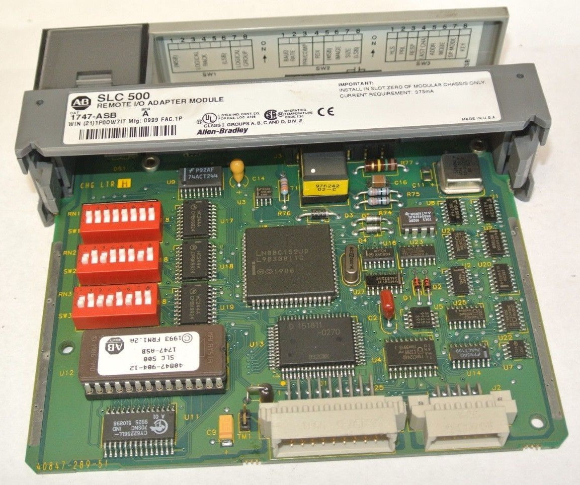 ALLEN-BRADLEY 1747-ASB REMOTE I/O ADAPTER MODULE - Ser. A 5