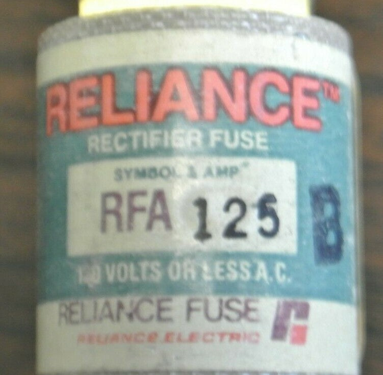 RELIANCE RFA125 RECTIFIER FUSE / 125A / 130V / NEW SURPLUS1