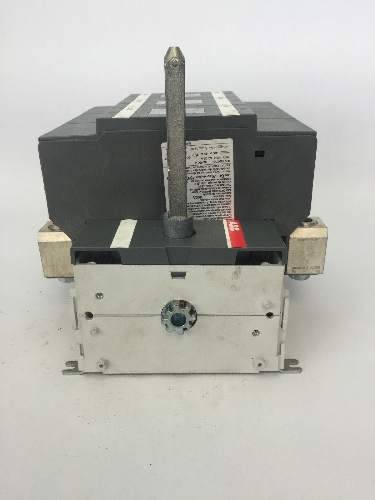 ABB OS400J03 FUSIBLE DISCONNECT SWITCH 600VAC 400A W/ AJT225 & JTD225 FUSE 225A5