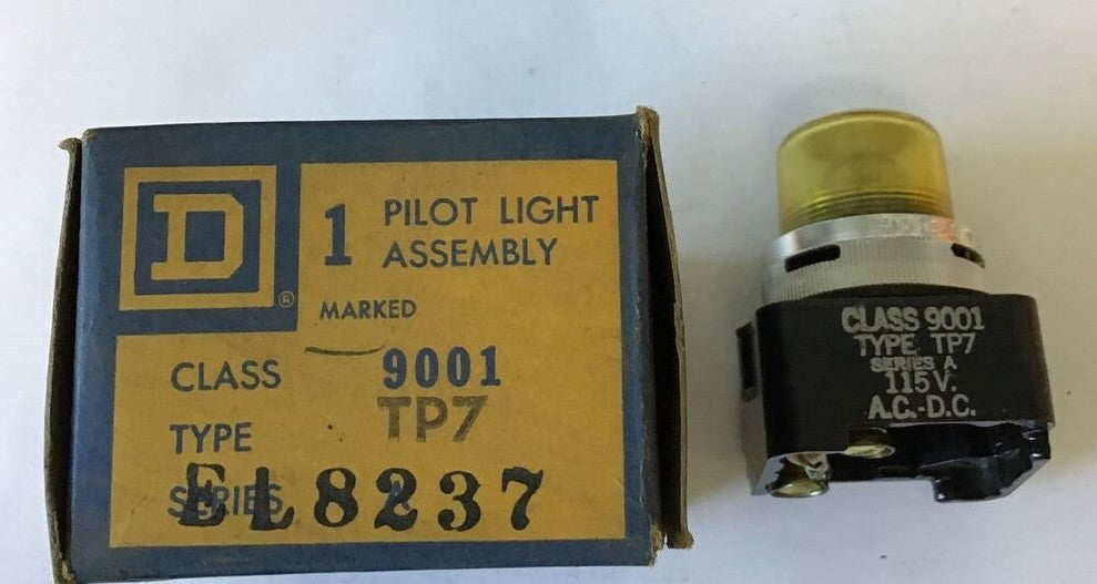 SQUARE D 9001 TP7 PILOT LIGHT ASSEMBLY SER.A 115VAC-DC0
