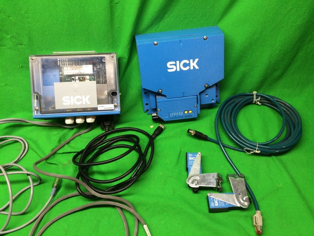 SICK OPTIC CLV650-0120 BARCODE SCANNER & CDM420-0102 POWER SUPPLY W/ WL18-3P4300