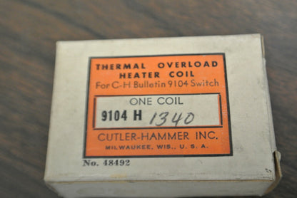 CUTLER-HAMMER 9104 H1340 THERMAL OVERLOAD HEATER COIL / NEW SURPLUS3