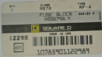 LOT of 6 / SQUARE D CLASS 9070 / AP-4 FUSE BLOCK / 250V / NEW SURPLUS1