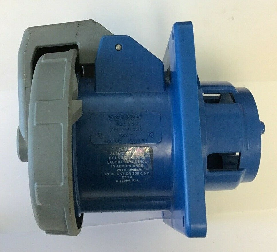 HUBBELL 560R9W 60A 120/208VAC PIN&SLEEVE RECEPTACLE 4POLE 5WIRE GRND.1